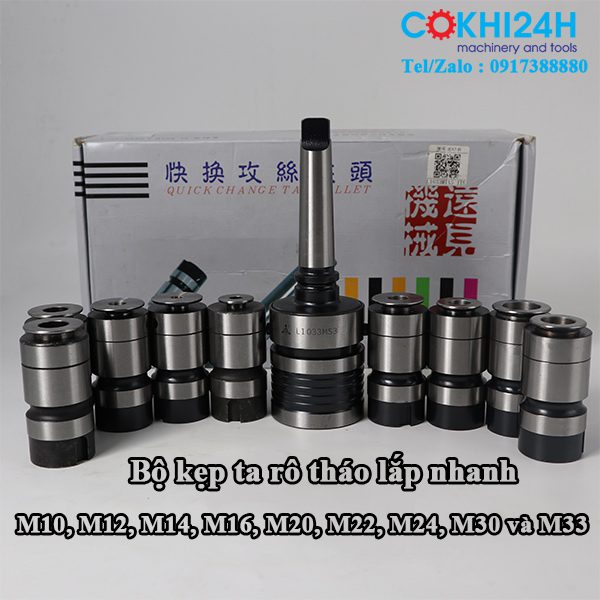 Bộ kẹp mũi ta rô tháo lắp nhanh M10-M33