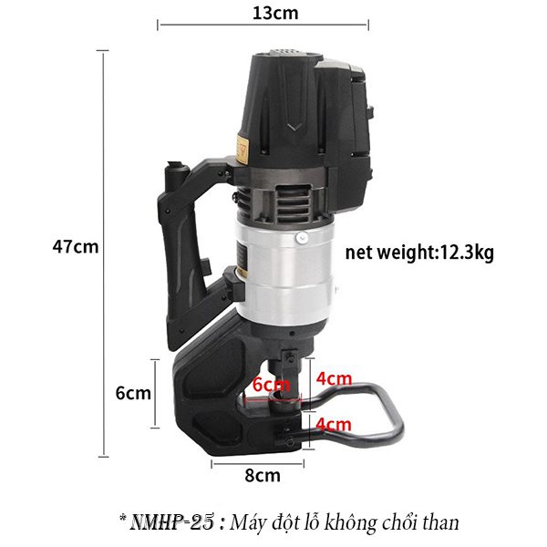 Kích thước máy đột lỗ NMHP-25