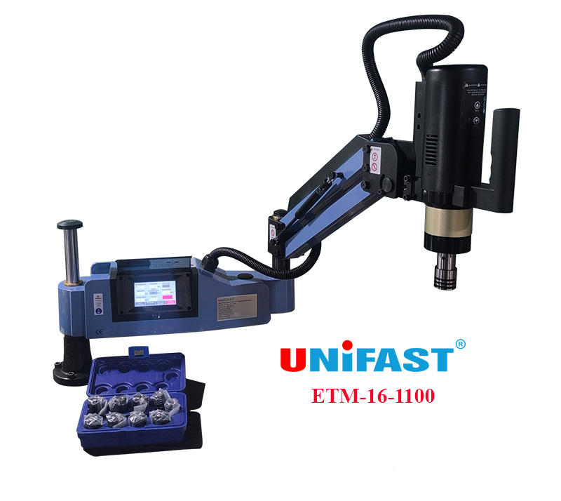 Máy Ta Rô Cần Servo Unifast ETM-16-1100 – Ta Rô M3–M16, Bán Kính 1100mm, 2 Chế Độ Tự Động