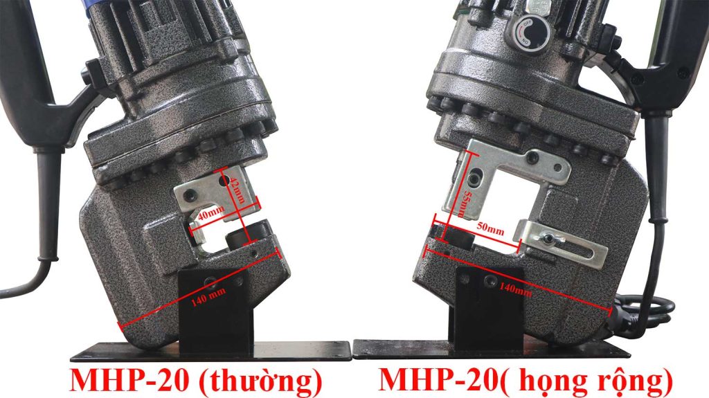 So sánh 2 phiên bản MHP-20 – Short thường (42mm) và họng rộng (55mm)