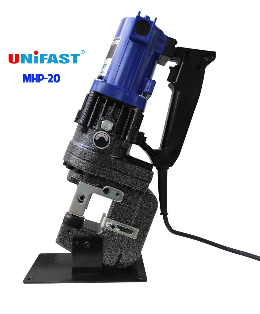Máy đột thủy lực cầm tay Unifast MHP-20 họng rộng – đột sắt U V Ø6-20.5mm